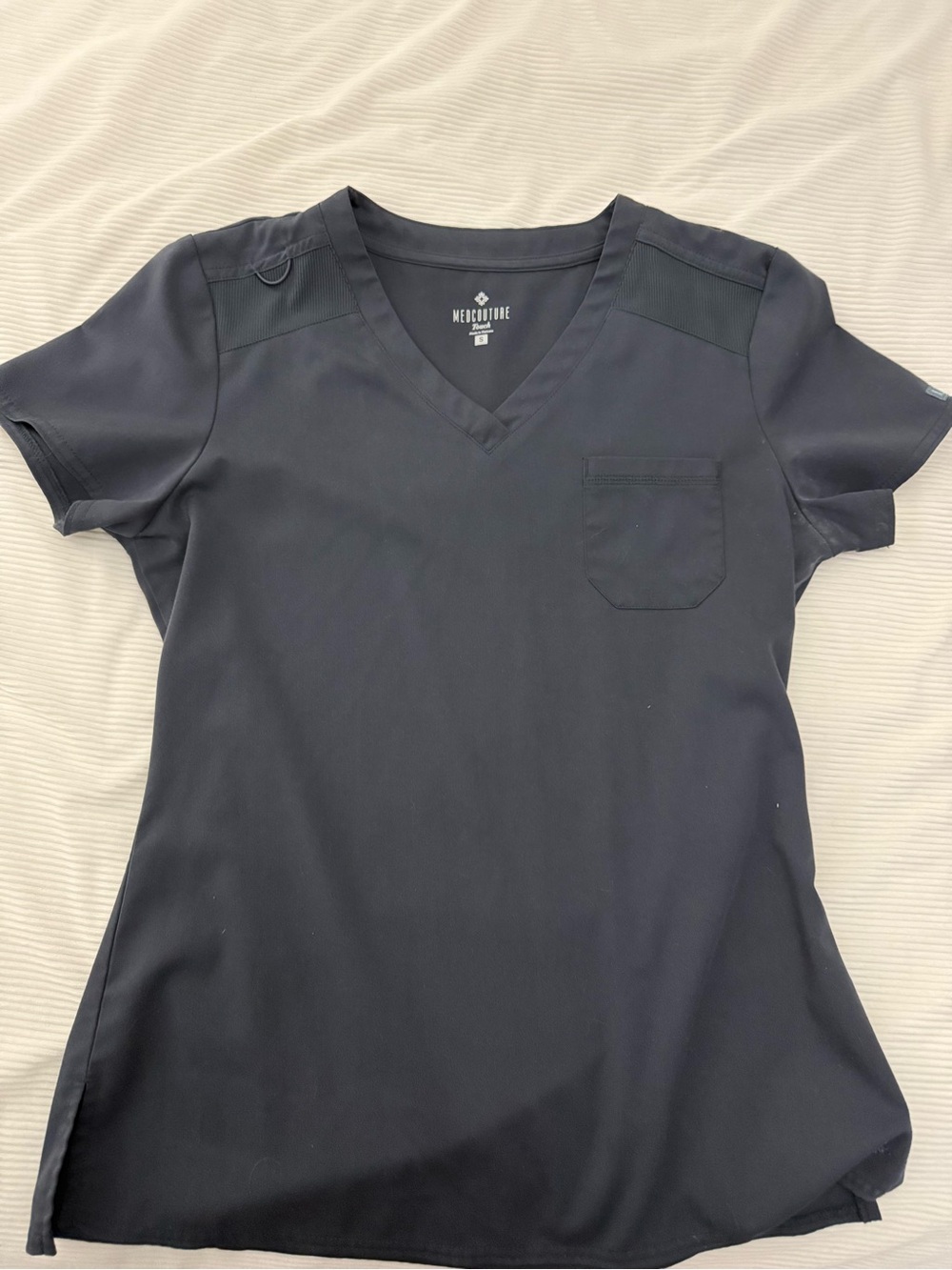Med Couture Women's V-Neck Scrub Top - grey
